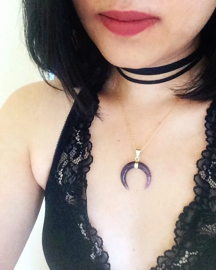 Amethyst Moon Necklaces