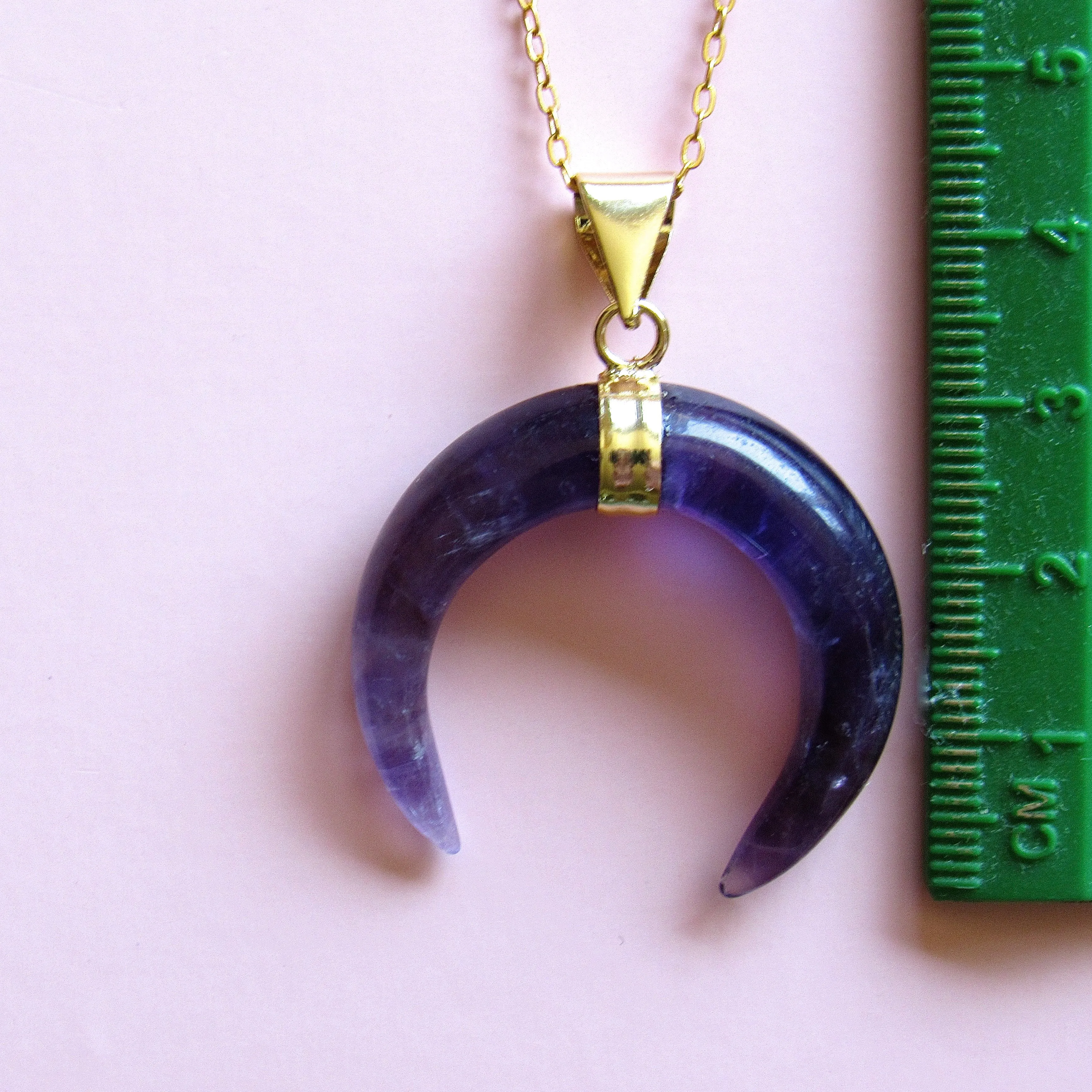 Amethyst Moon Necklaces