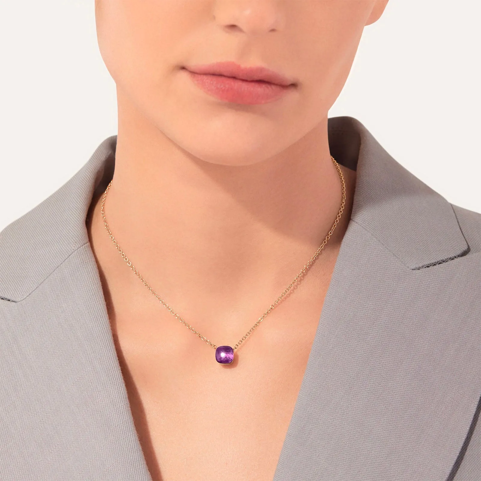 Amethyst Nudo Petit Necklace