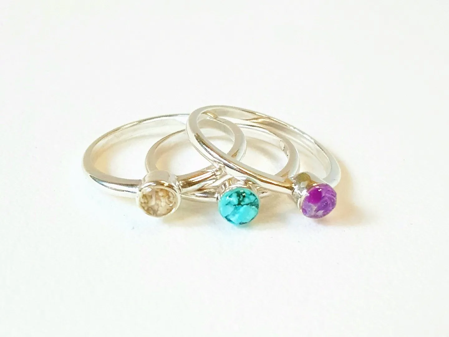 Amethyst Ring In Sterling Silver Handmade Beachy Boho