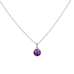 Amethyst Solitaire Pendant