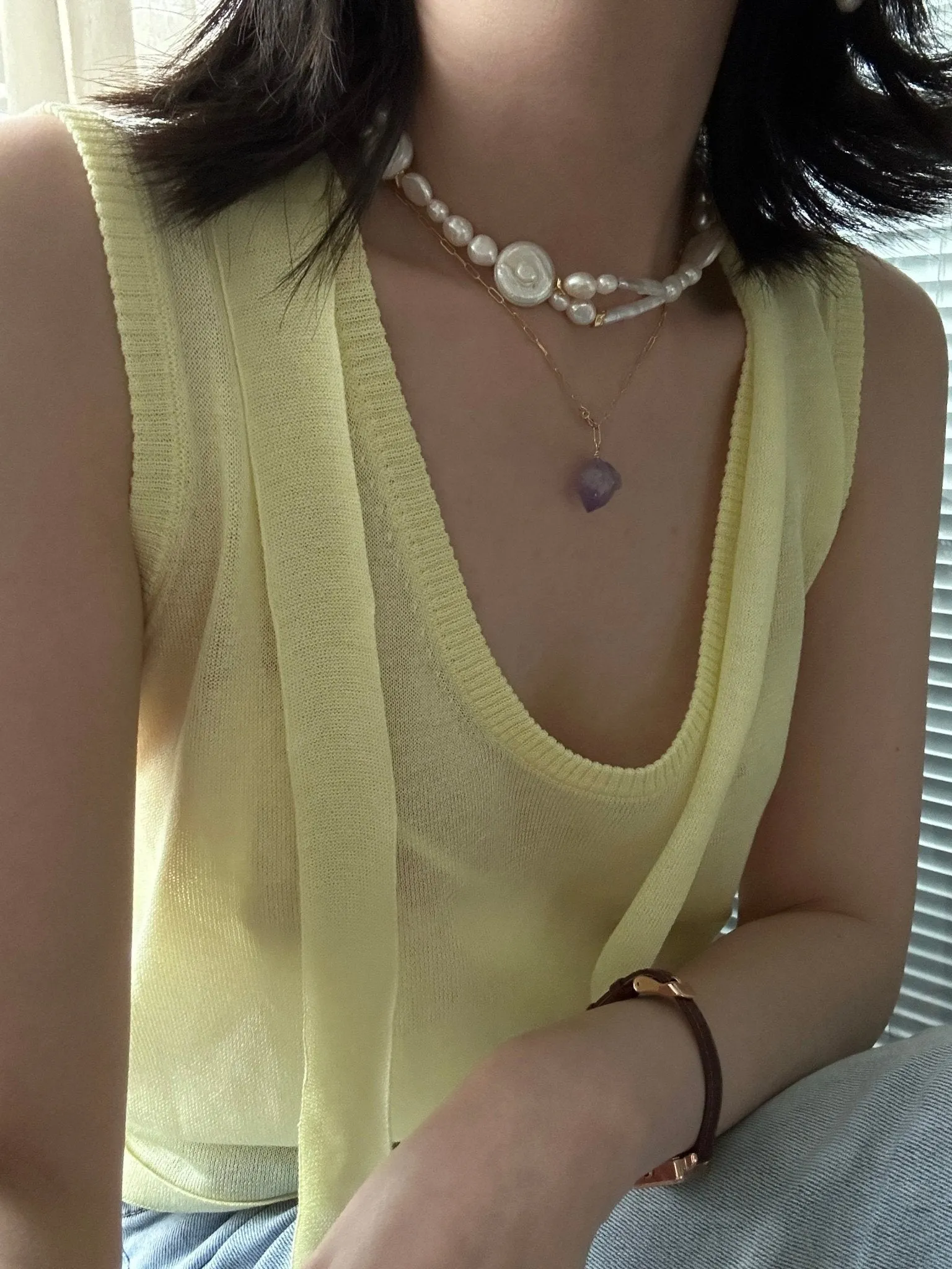 AMIRA Amethyst Pendant Necklace