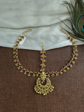 Antique Tikka Set in Ruby and Green