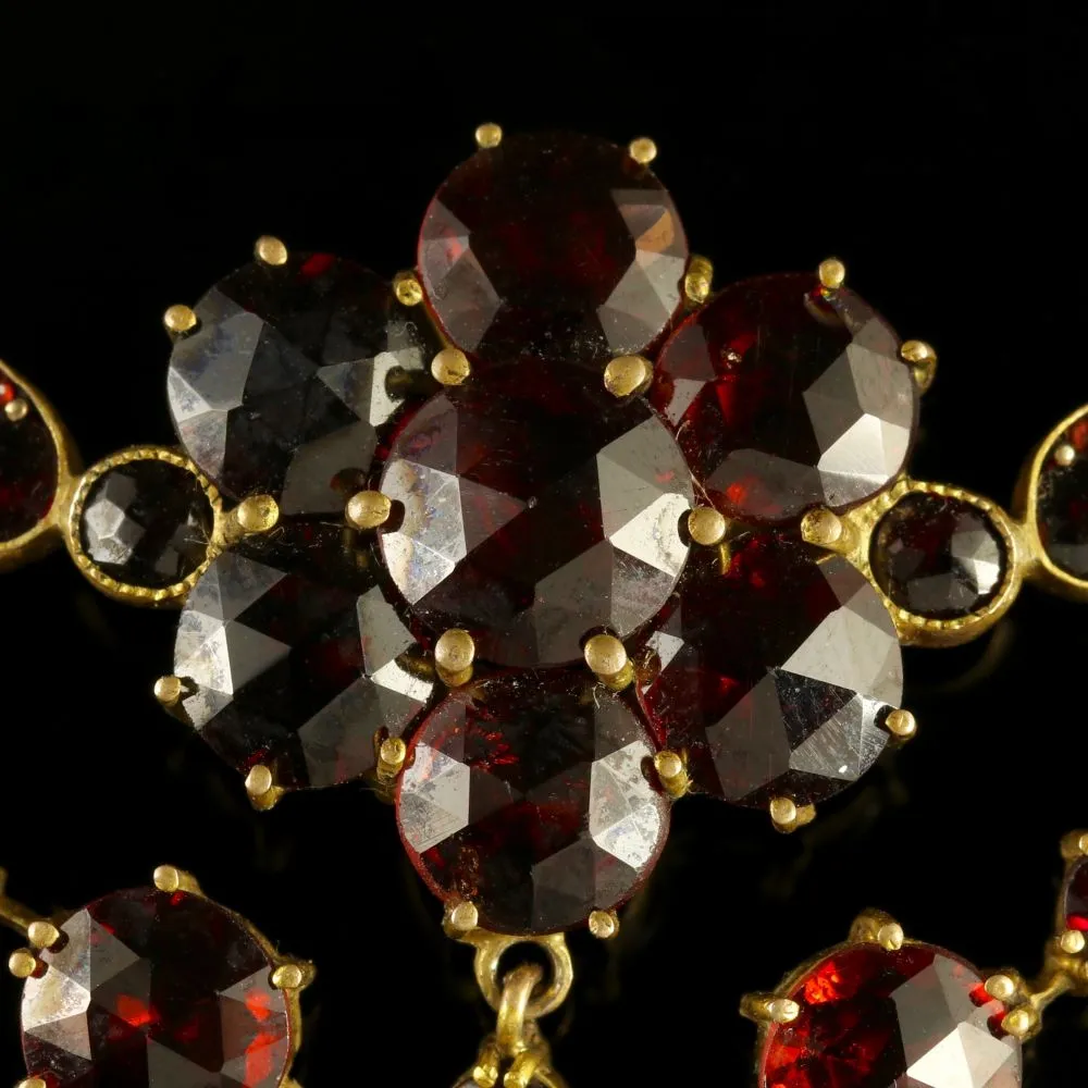 Antique Victorian Garnet Necklace Circa 1880