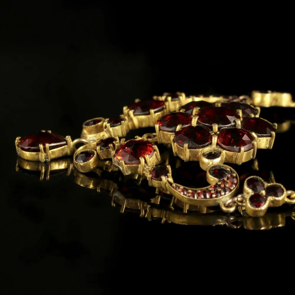 Antique Victorian Garnet Necklace Circa 1880