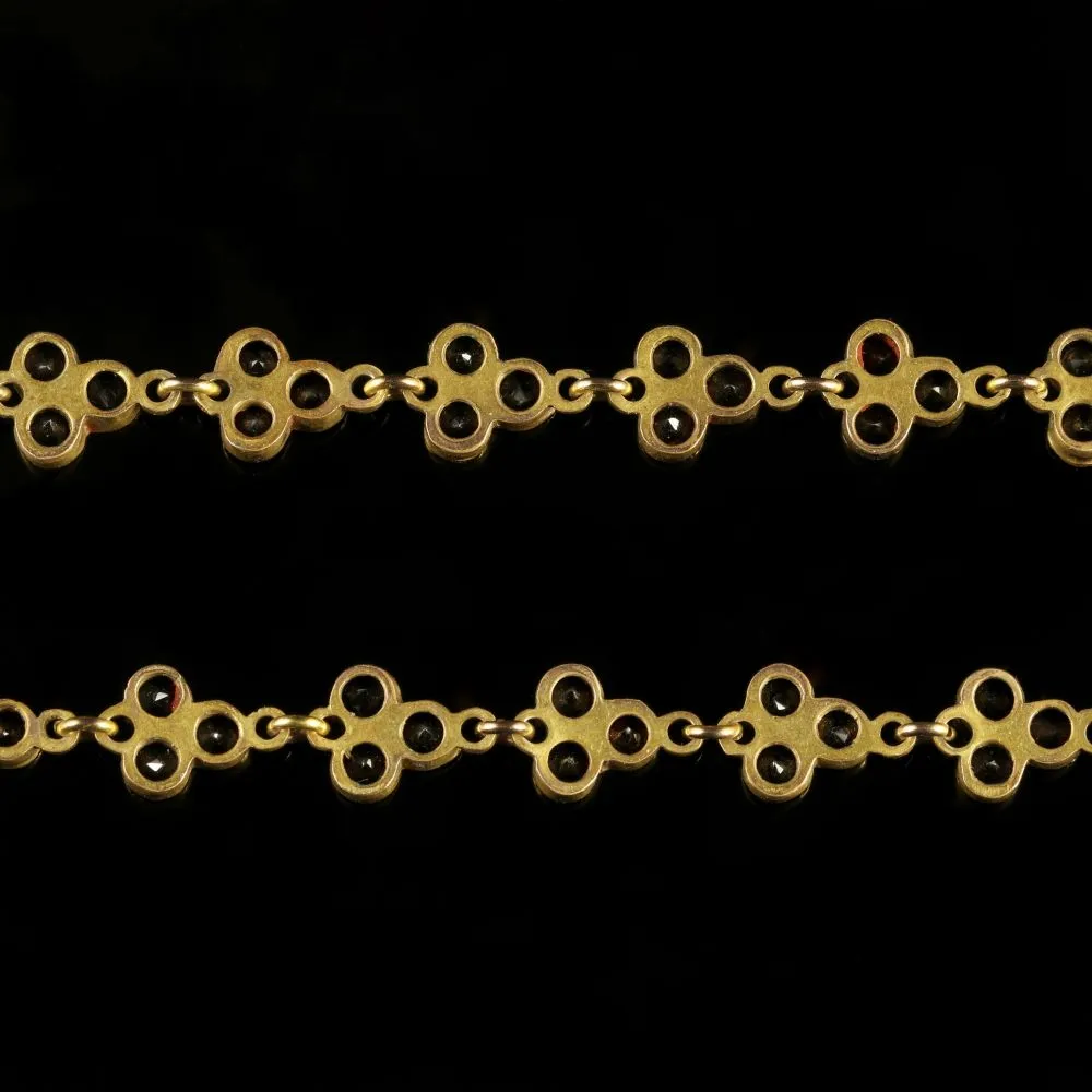 Antique Victorian Garnet Necklace Circa 1880