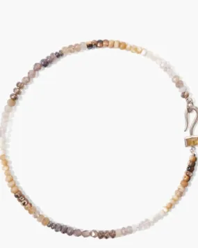 Bezel Wrapped Citrine Hook Necklace in Moonstone | Moonstone