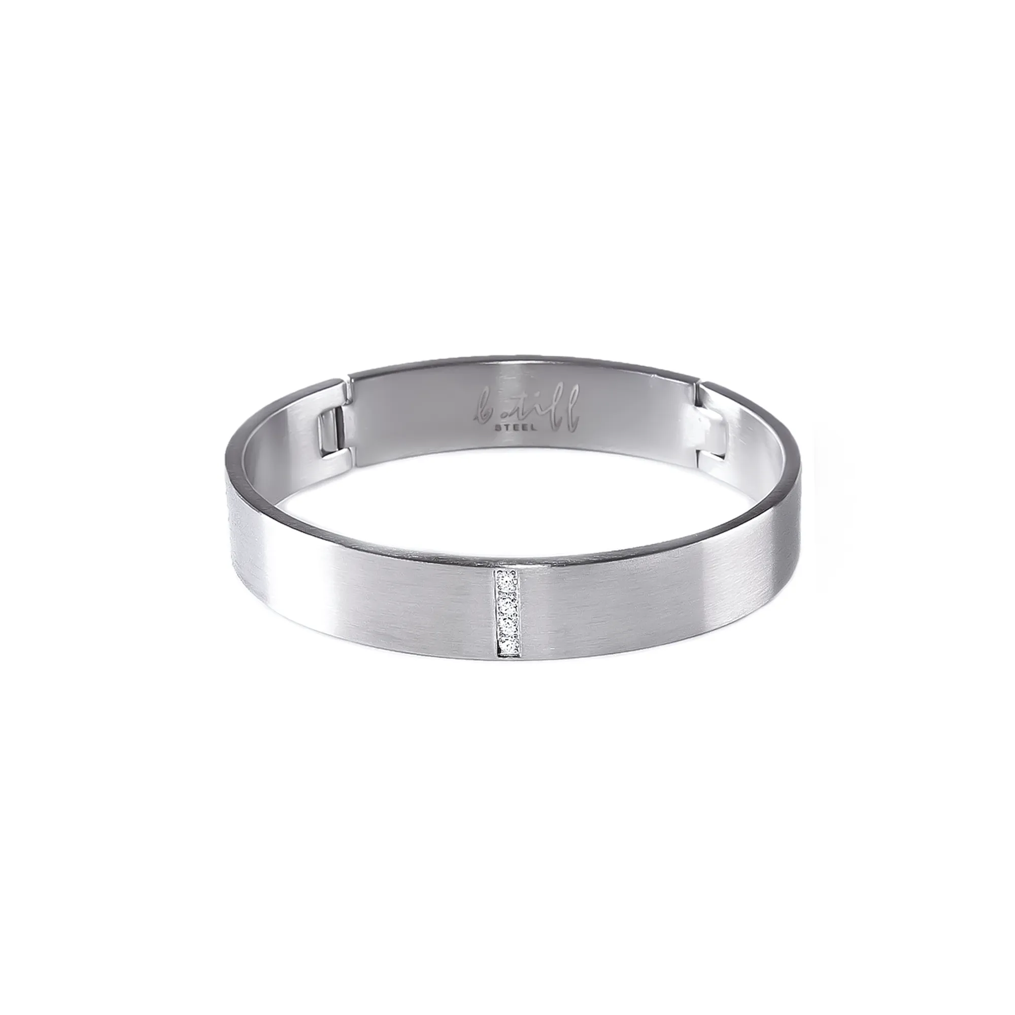 BG223W B.Tiff 4-Stone Wide Bangle Bracelet