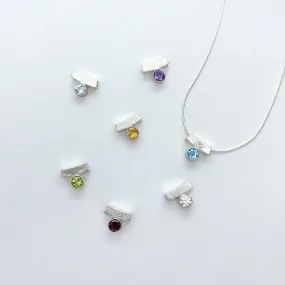 Birthstone Bezel sliders Necklace