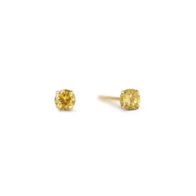 Birthstone Tiny Studs Citrine