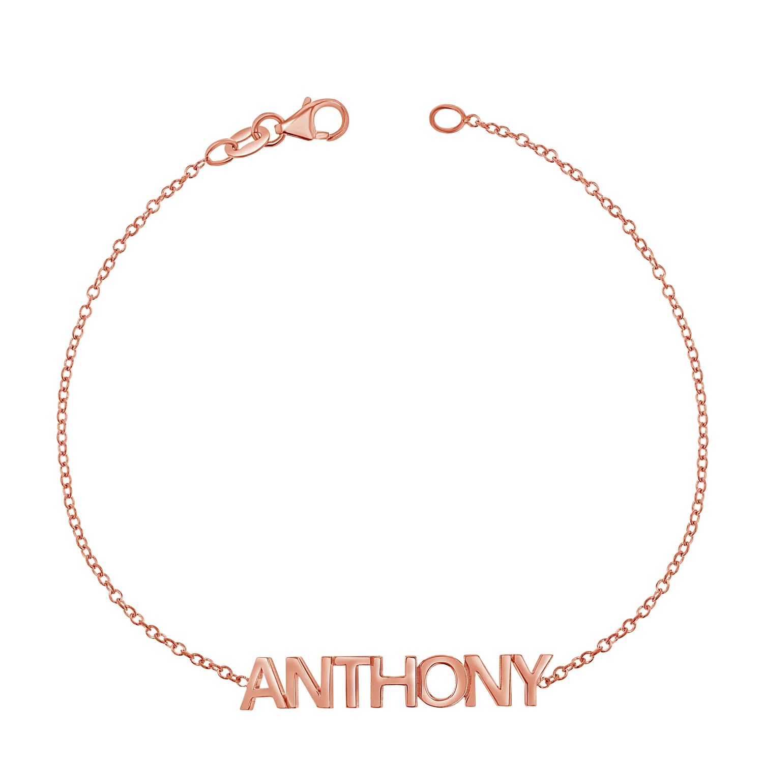 Block Letter Name Bracelet