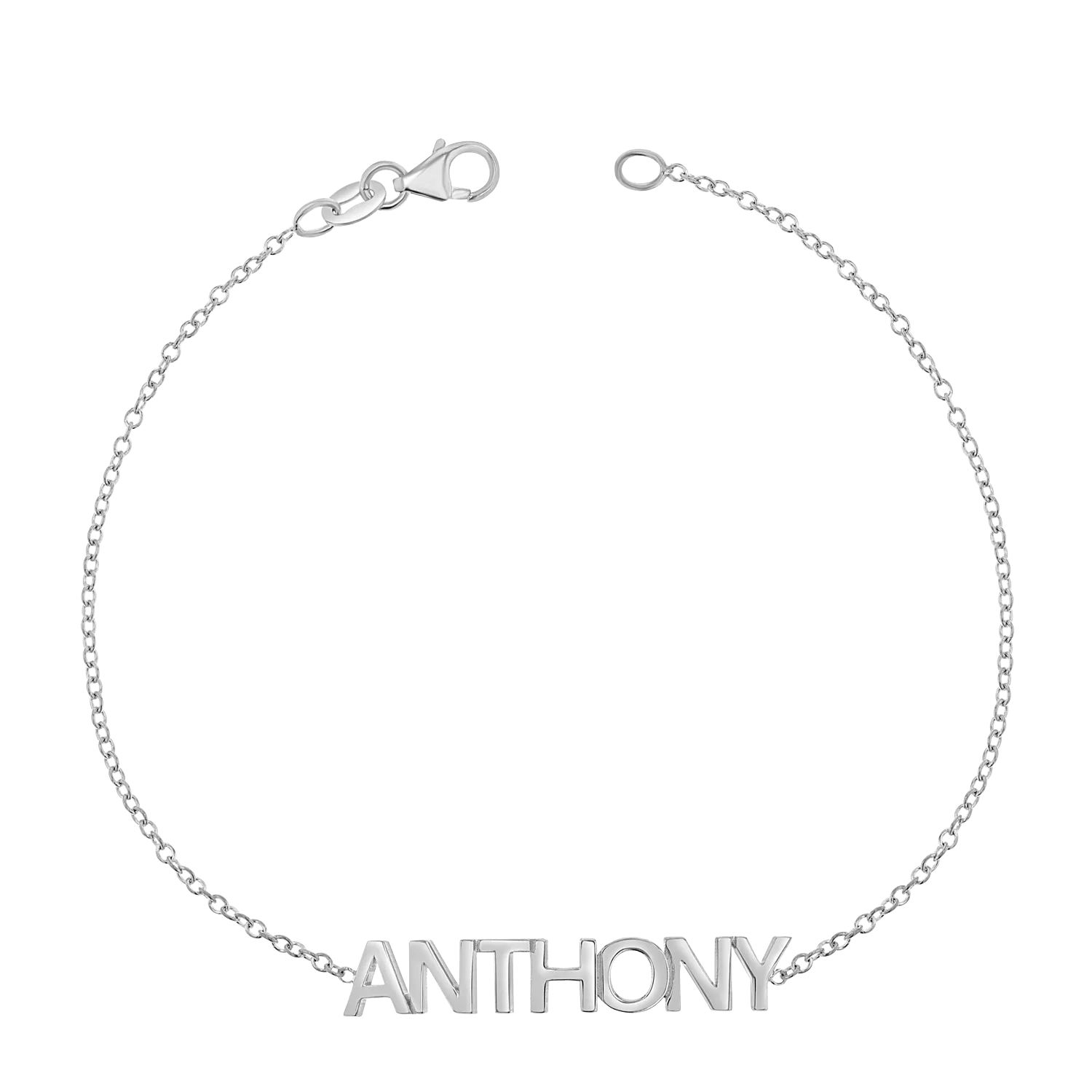 Block Letter Name Bracelet