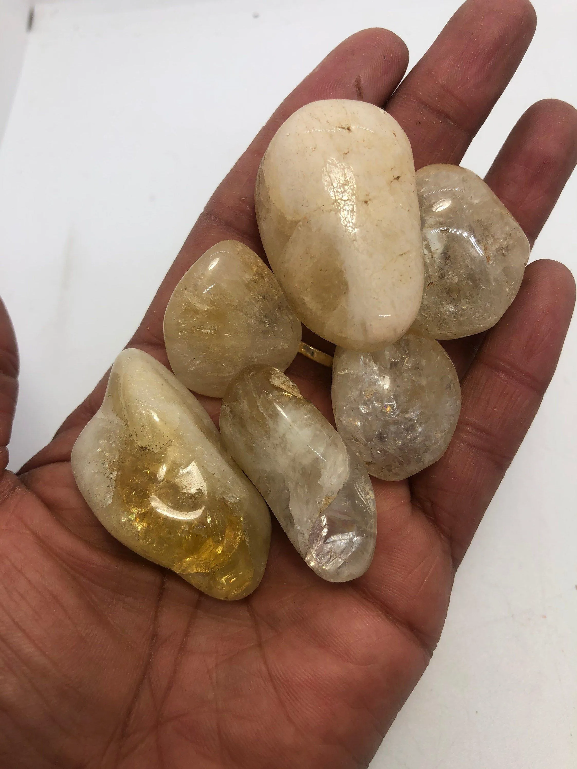 Brazilian Citrine 2-inch polished Trumble Stones Crystal