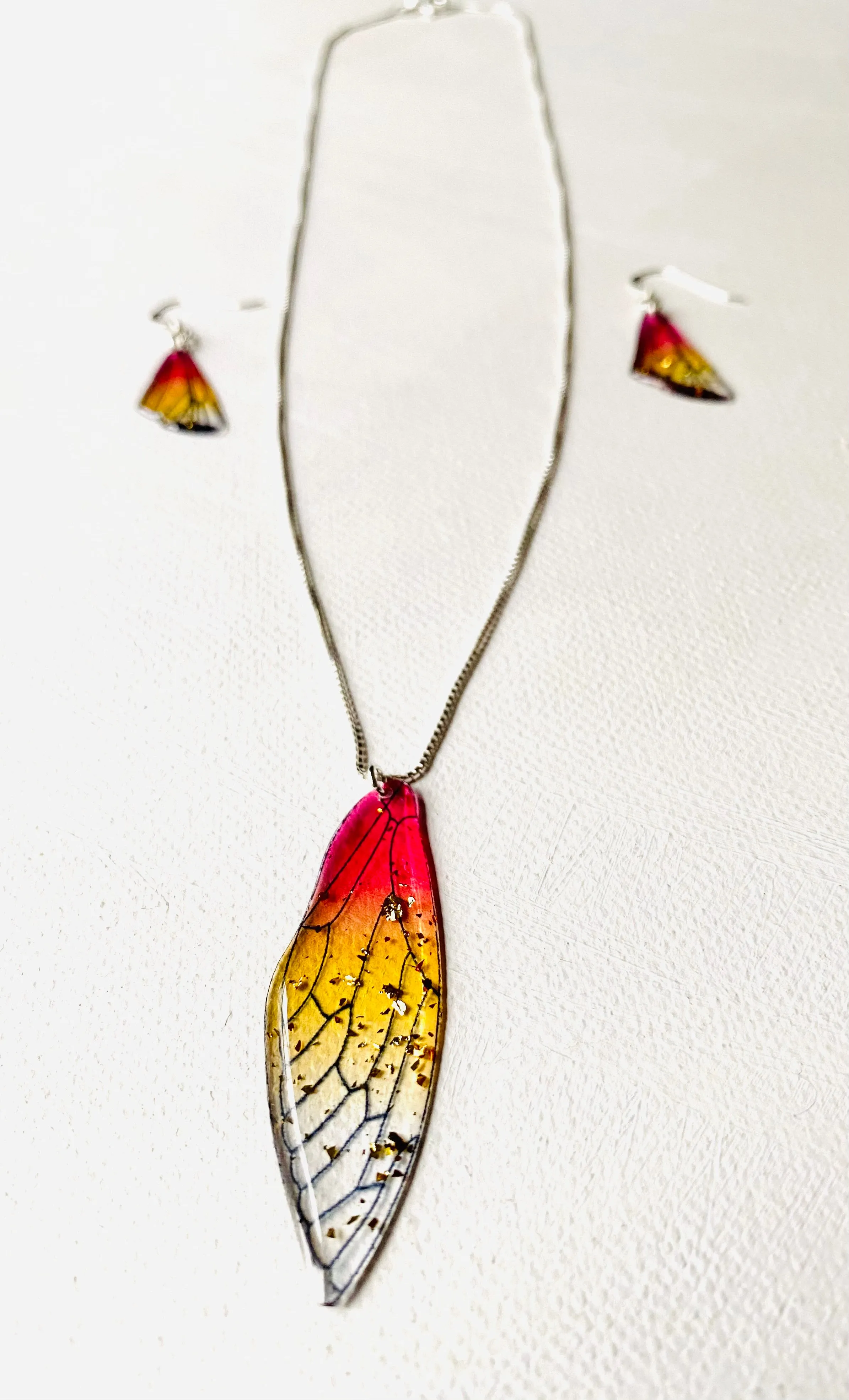 Butterfly Necklace, Resin Wing, Wing Jewelry, Butterfly Wing Necklace