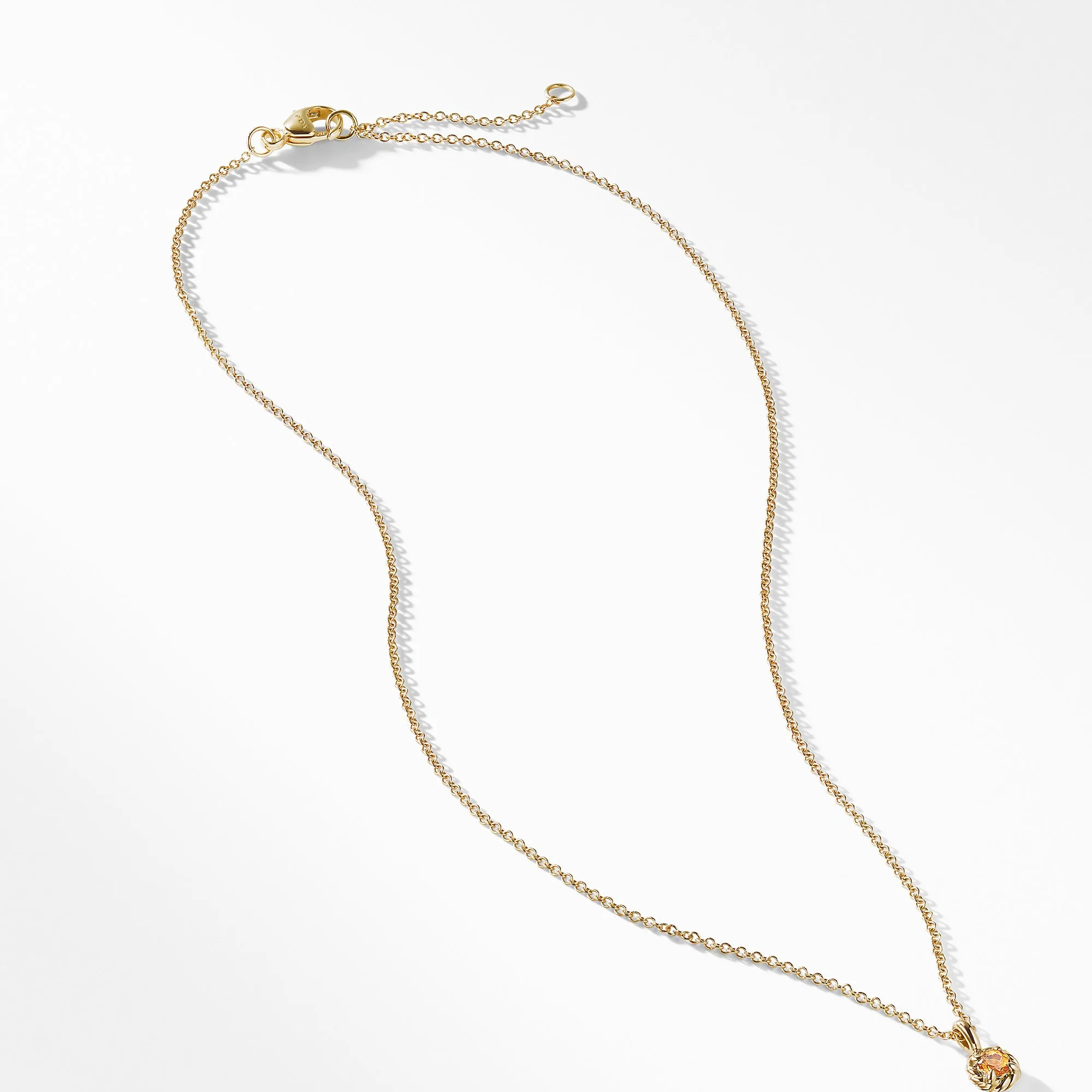 Cable Collectibles® Kids Necklace Birthstone Necklace with Citrine in 18K Gold, 3mm