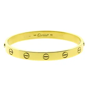 Cartier Love Bangle Gold Bangle Sz 19