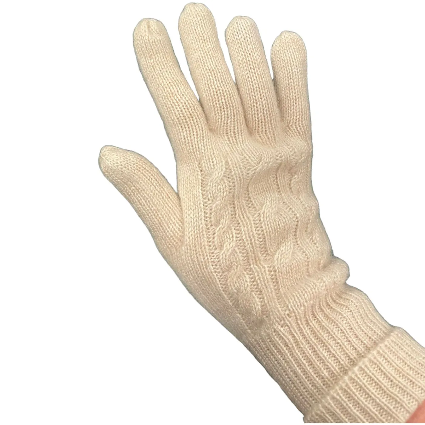 Cashmere Gloves in Sand