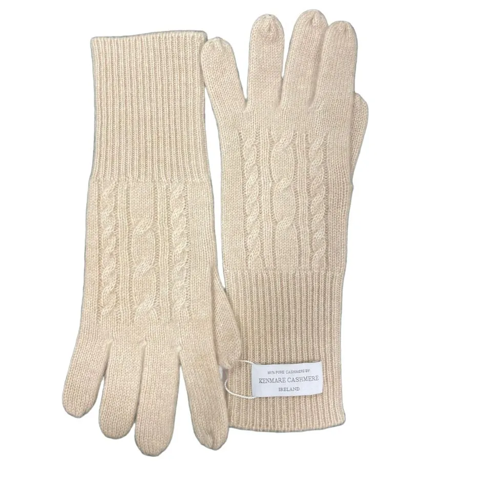 Cashmere Gloves in Sand