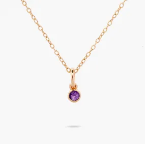 Celebration Bezel Set Necklace - Amethyst