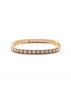 Champagne Diamond Square Bangle