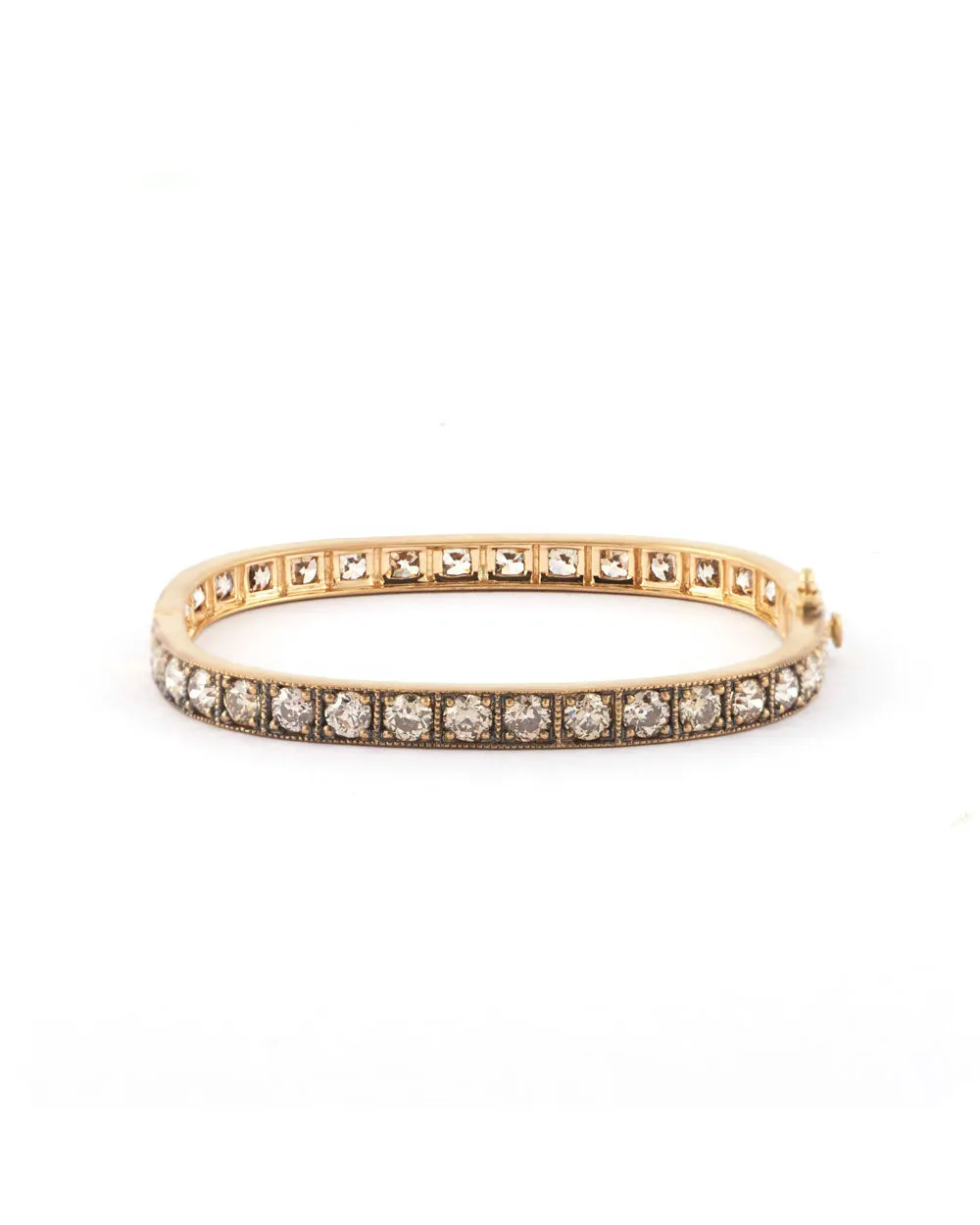 Champagne Diamond Square Bangle