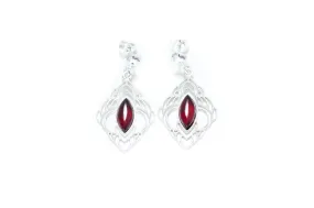 Chandelier Frame Cherry Amber Earrings