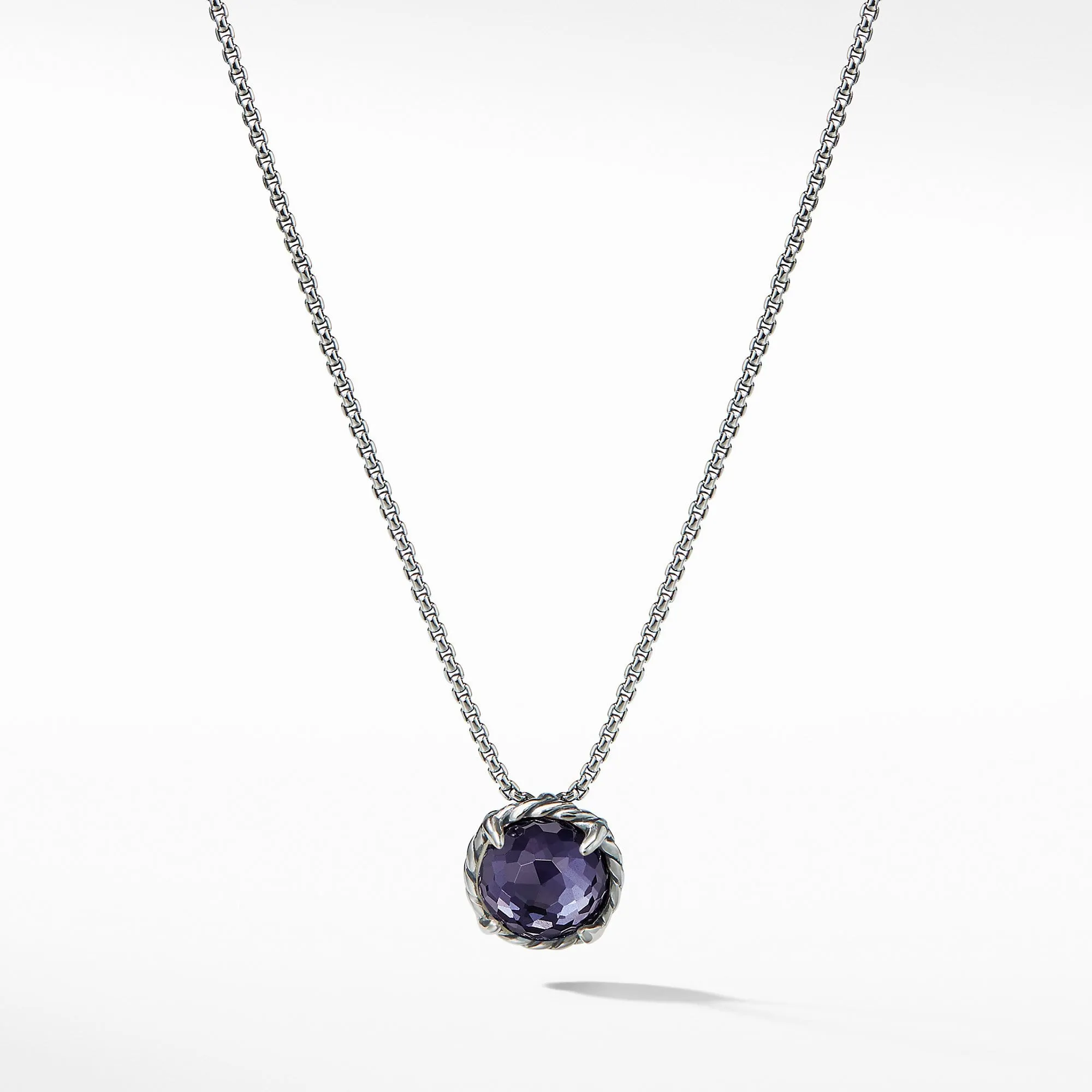 Chatelaine Pendant Necklace with Black Orchid