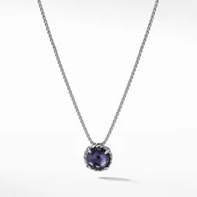 Chatelaine Pendant Necklace with Black Orchid