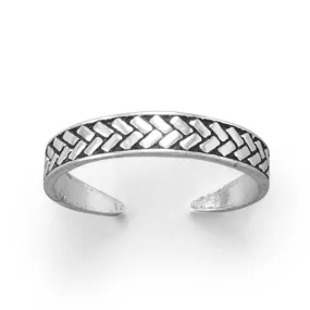 Chevron Sterling Silver Toe Ring