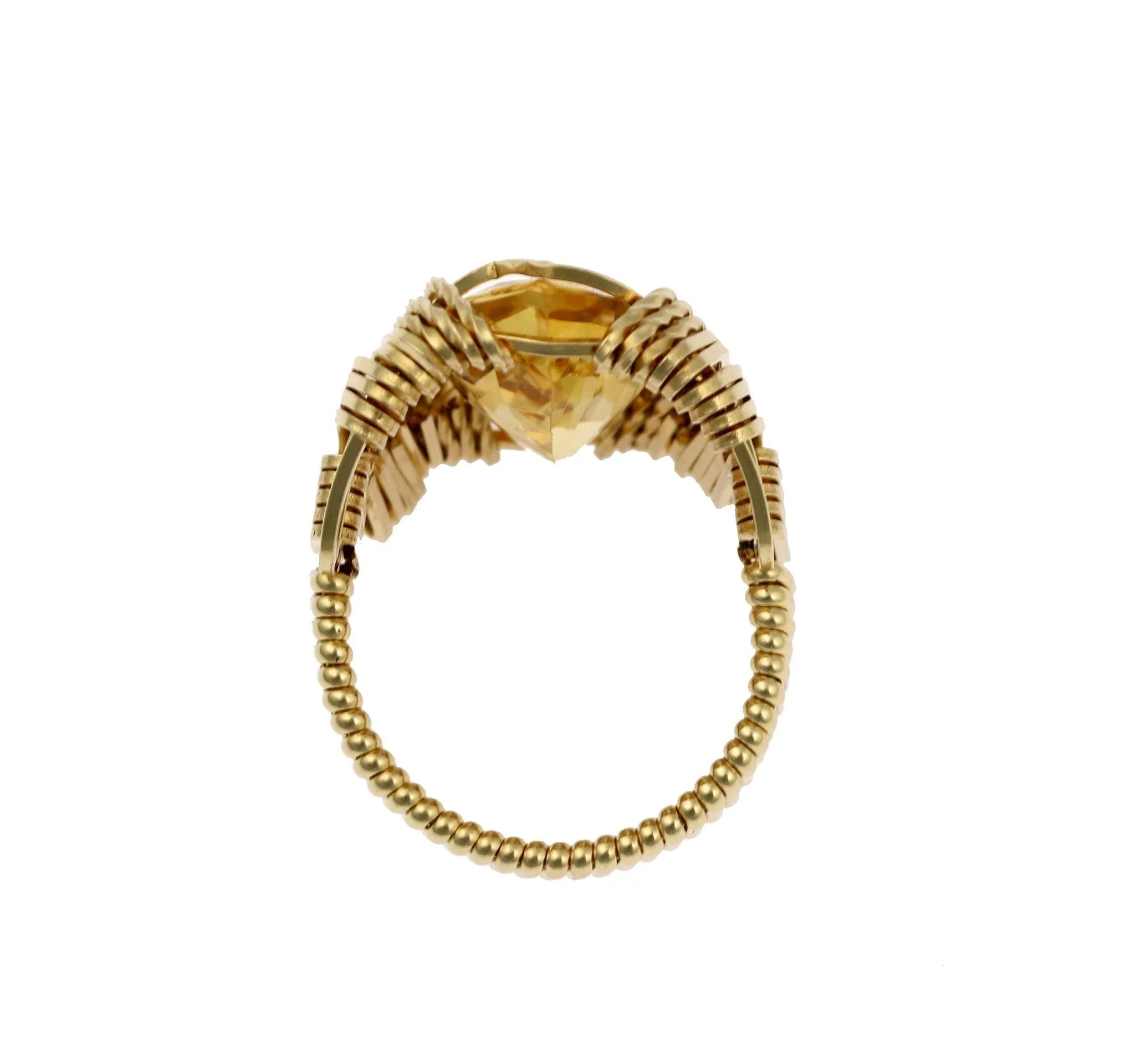 Citrine 14K Gold-filled Cocktail Ring - Marquise Cut - Large