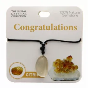 Citrine Congratulations Gem Necklace
