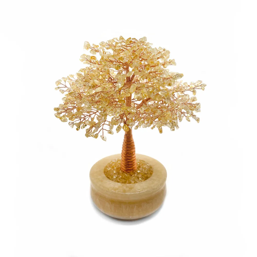 Citrine Copper Tree on Citrine Base
