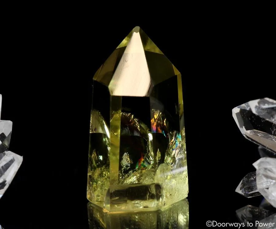 Citrine Isis Quartz Crystal Abundance Stone w/ Amazing Rainbows