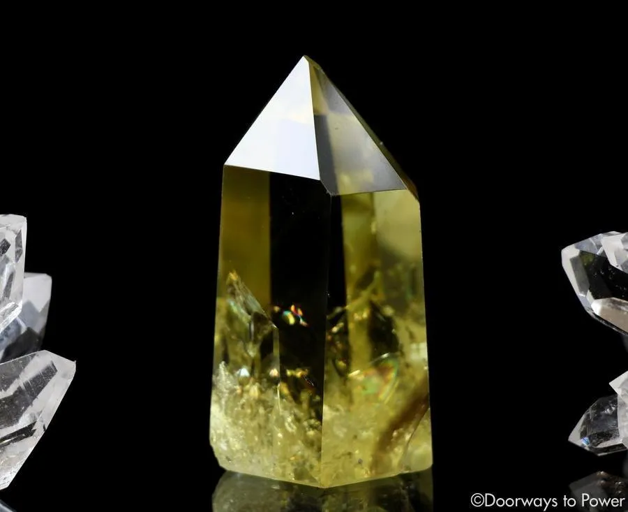 Citrine Isis Quartz Crystal Abundance Stone w/ Amazing Rainbows
