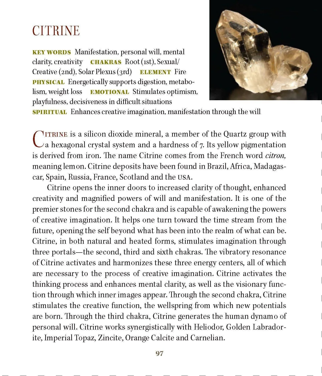 Citrine Quartz Lightbrary Crystal Sculpture & Abundance Stone