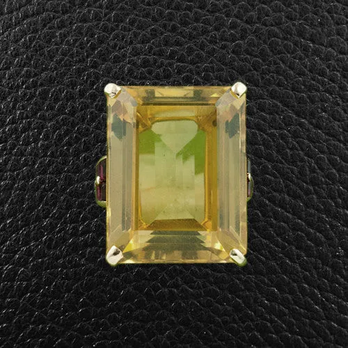 Citrine, Ruby & Diamond Estate Ring