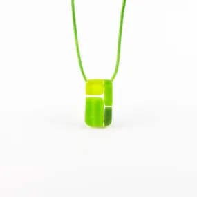 Cobblestones Mini Glass Pendant - Lime