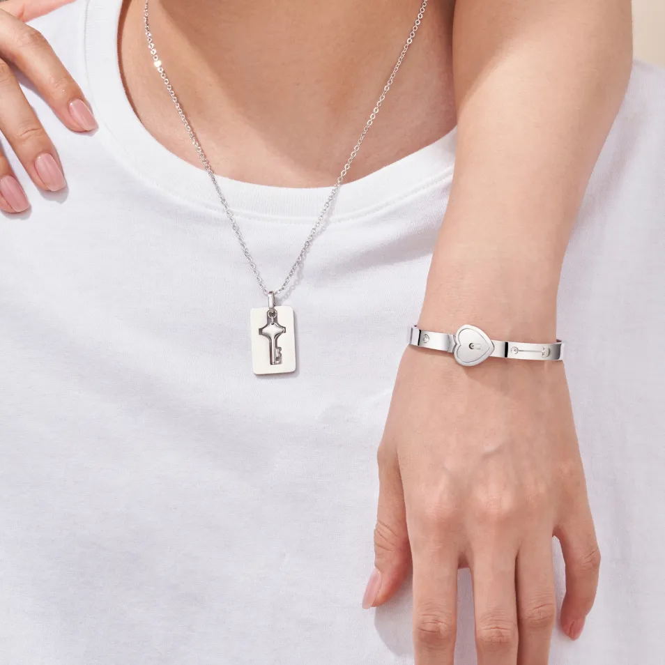 Couple's Matching Romantic Bracelet with Diamond