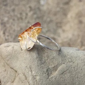 Crown // Raw Citrine Stone Ring, Amethyst Ring, Bold Ring, Statement Stone Ring // BH-R020