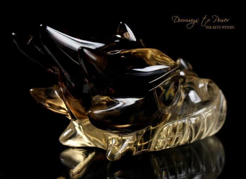 Crystal Dragon Hand Carved Citrine