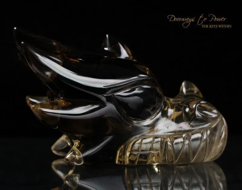 Crystal Dragon Hand Carved Citrine