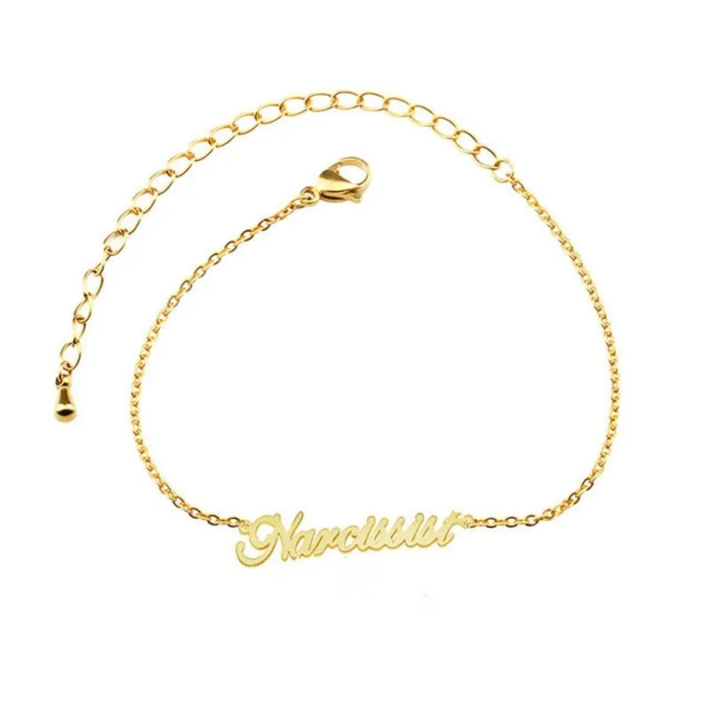 Custom Jewelry Personalized Bracelets Ankle Bracelet Alphabet Anklet