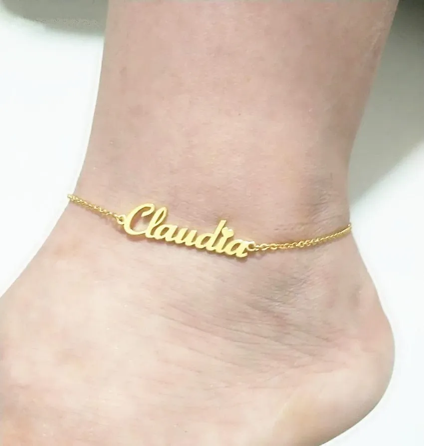 Custom Jewelry Personalized Bracelets Ankle Bracelet Alphabet Anklet