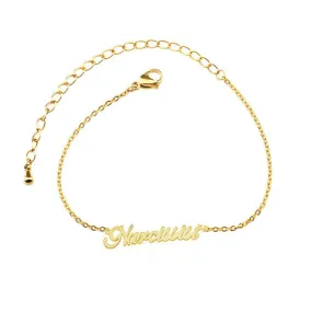 Custom Jewelry Personalized Bracelets Ankle Bracelet Alphabet Anklet