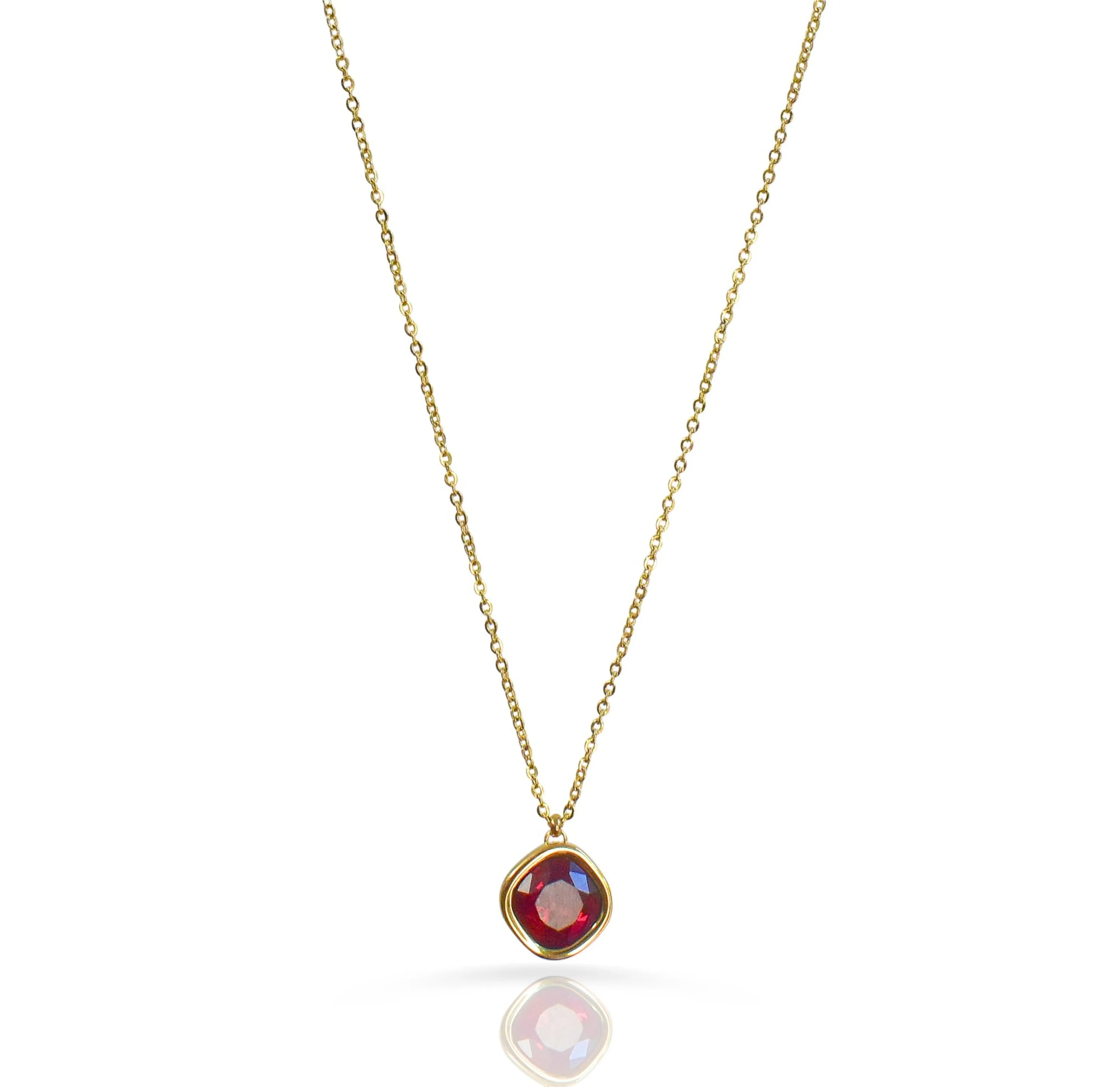 DESIREE GARNET BIRTHSTONE PENDANT - JANUARY