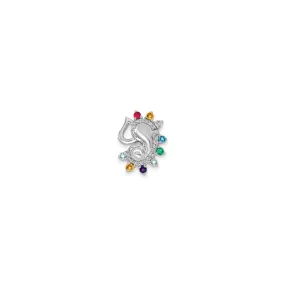 Diamond & Multi-Gemstone Chakra Charm (14K)
