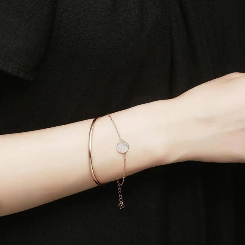 Diamond Two-in-one Link Chain & Bangle Bracelet