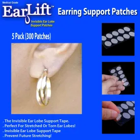 Earlift  Earring Support Patches - 5 Pack (300 patches)