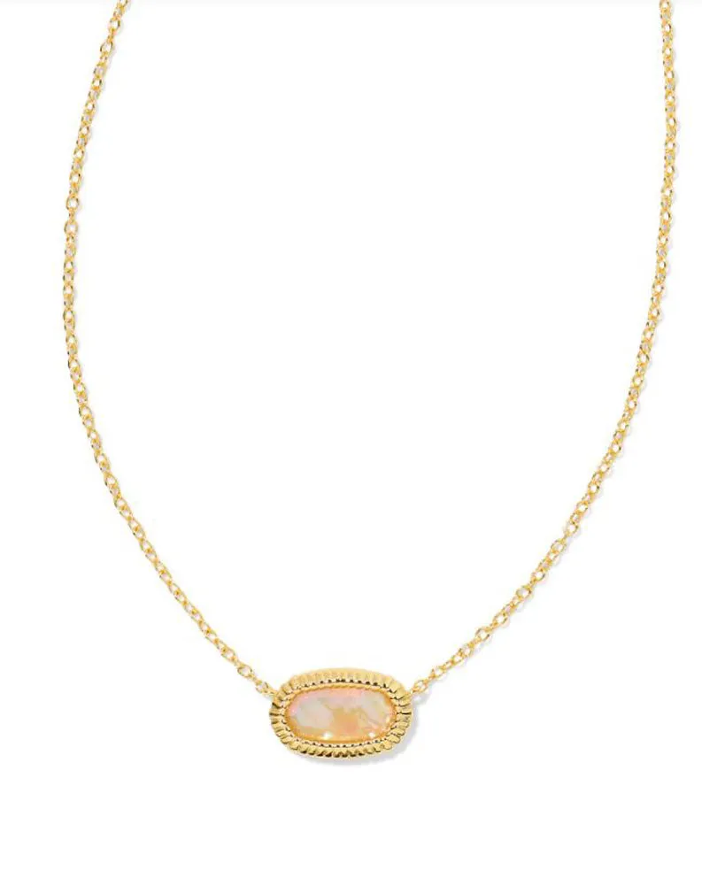 Elisa Ridge Frame Pendant Necklace Golden Abalone by Kendra Scott