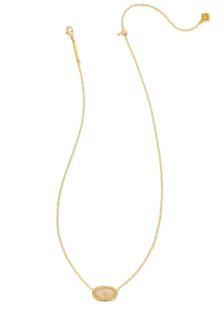 Elisa Ridge Frame Pendant Necklace Golden Abalone by Kendra Scott